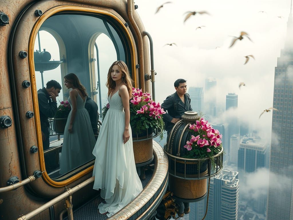 High-Tech Oasis in a Futuristic Metropolis