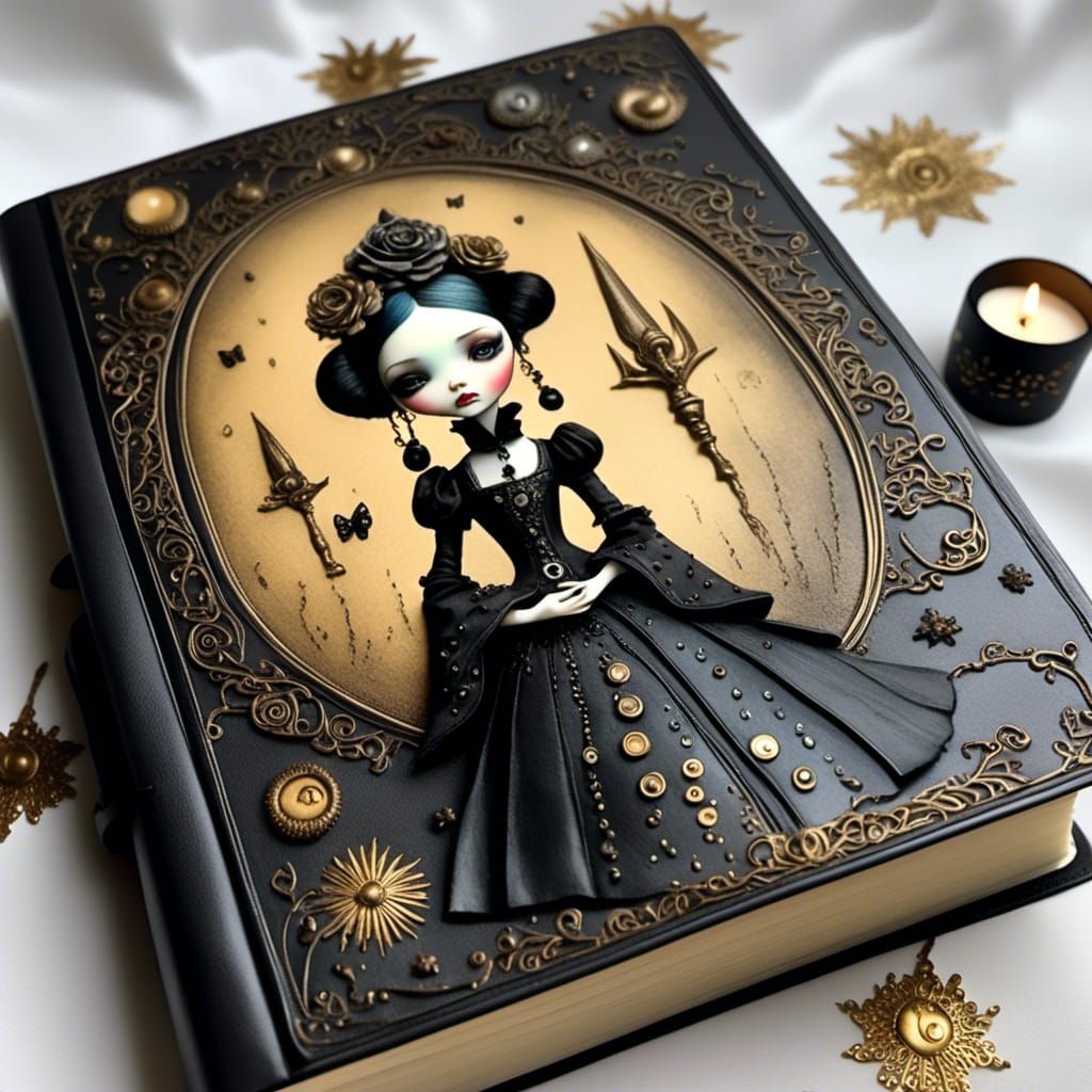 Worn Journal with Candlelight