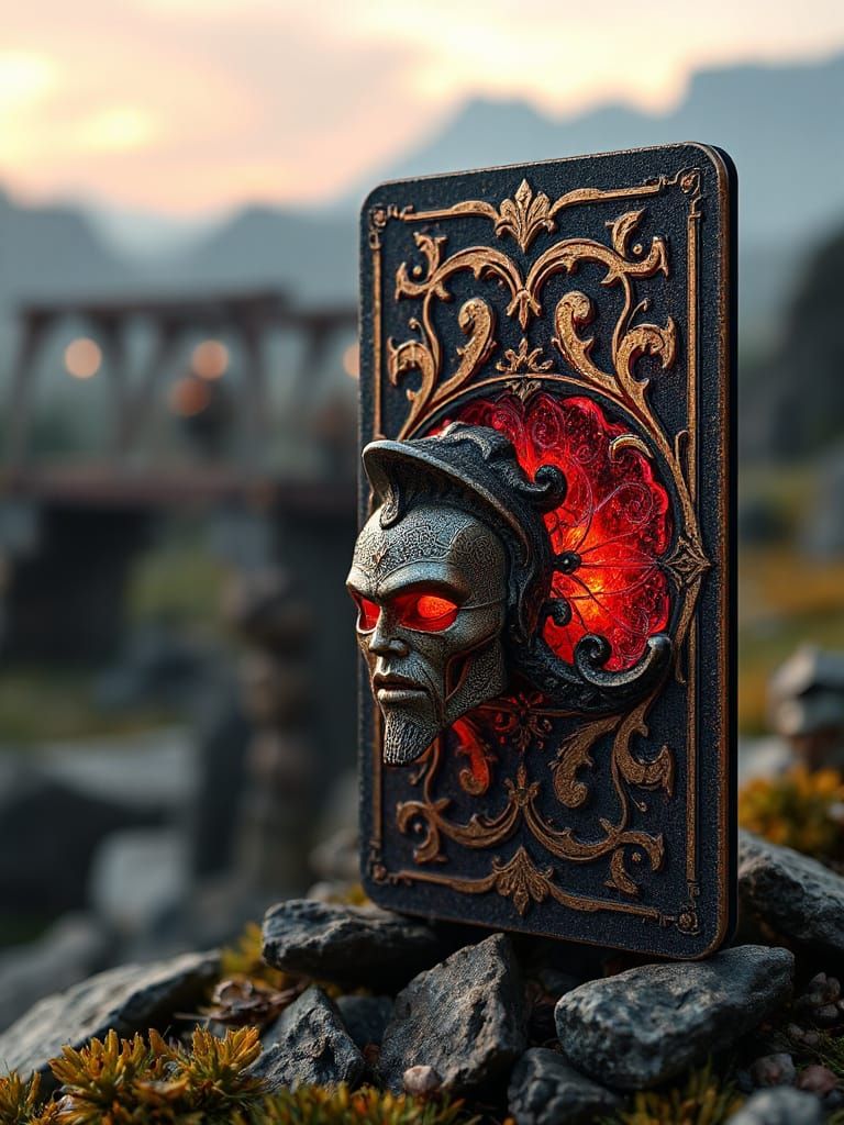 Maximalist 3D Playing Cards with Filigree Art