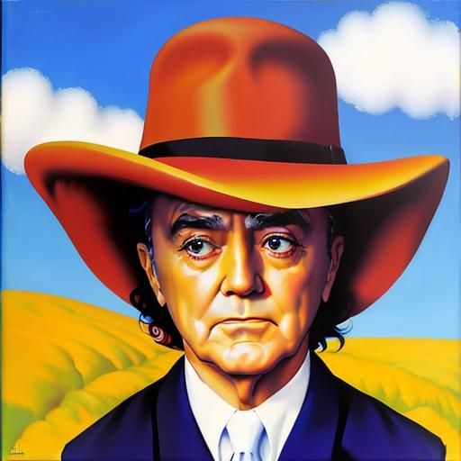 Jack Lemmon as Surreal Oil Painting