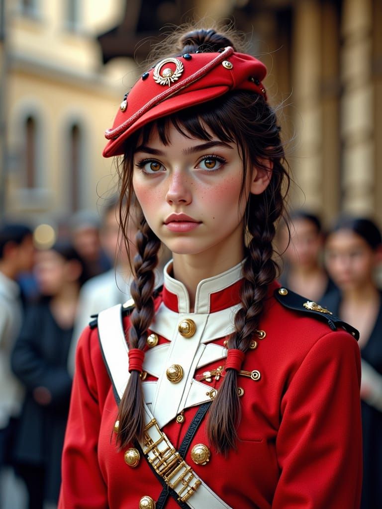 Crimson Guard Cadet in Dramatic Cinematic Lighting