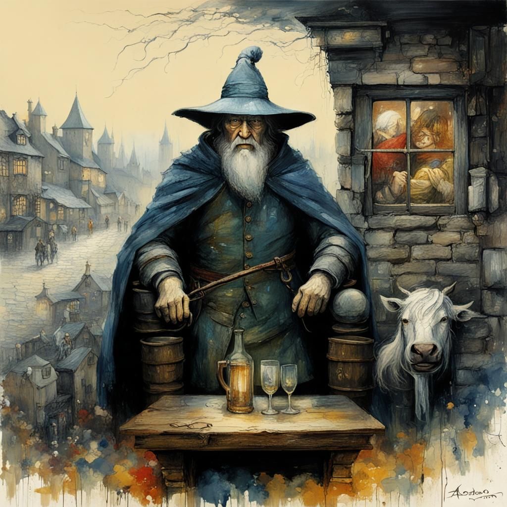 Aragon in the Prancing Pony: Detailed Digital Art