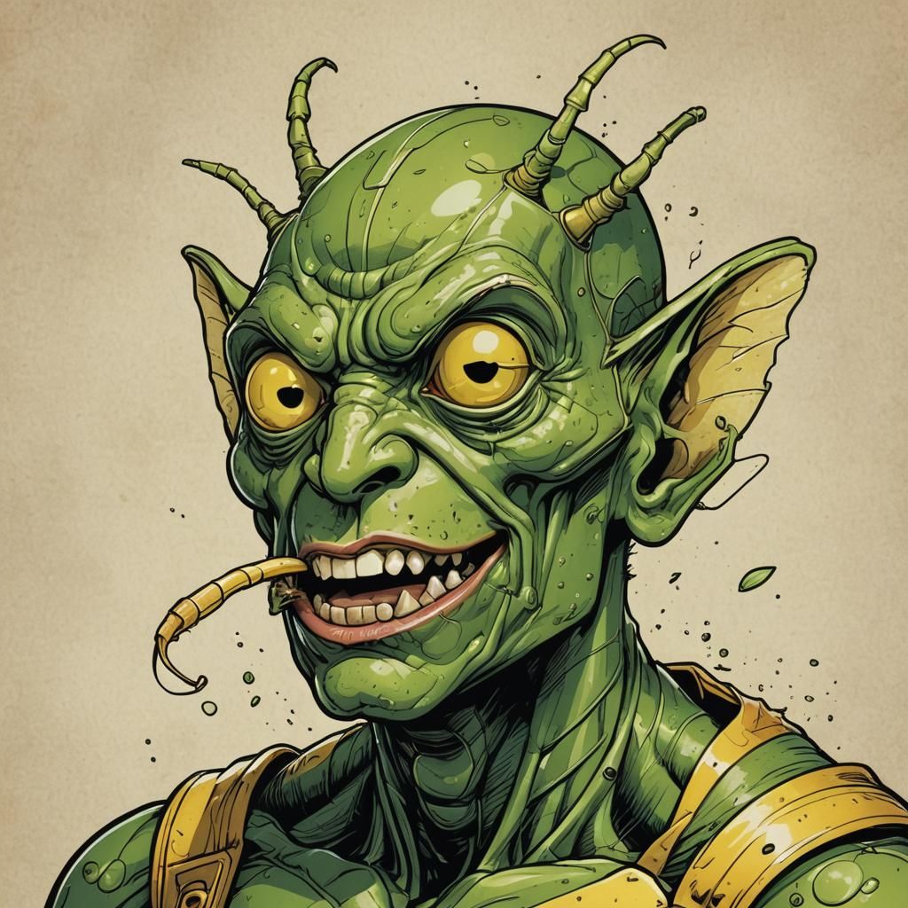 Ambush Bug Tongue Out, Fiona Staples Comic Art