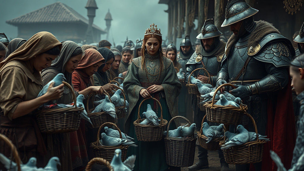 Princess Olga Receives Tribute: A Matte Painting