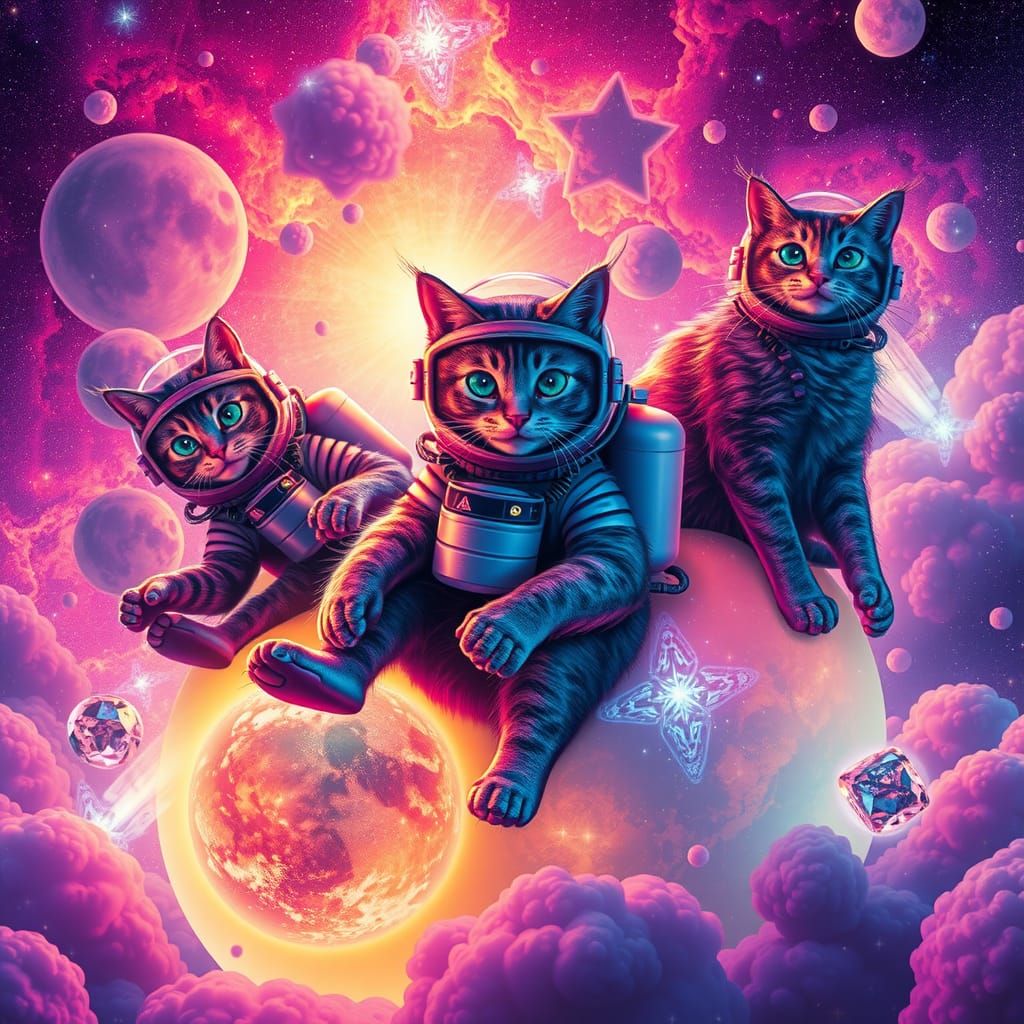 Cosmic Cats in Spacesuits: A Visionary Journey
