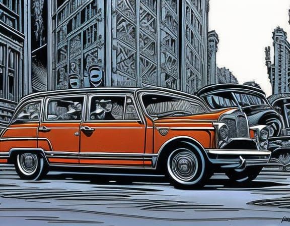 Ford Prefect in Traffic, Comic Book Art