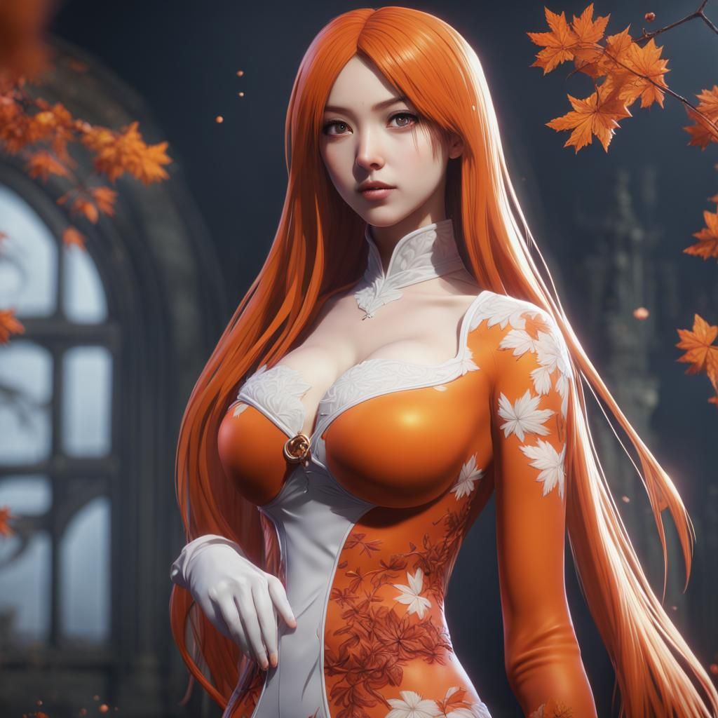 Beautiful Orihime Inou: Detailed Fantasy Concept Art