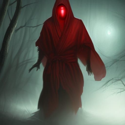 Terrifying Hooded Figure Reaching Out