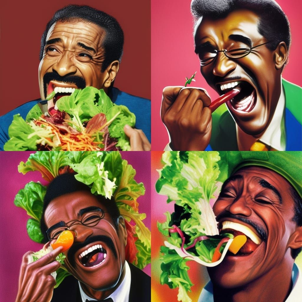 Sammy Davis Jr. Laughing: Hyperrealistic Splash Art