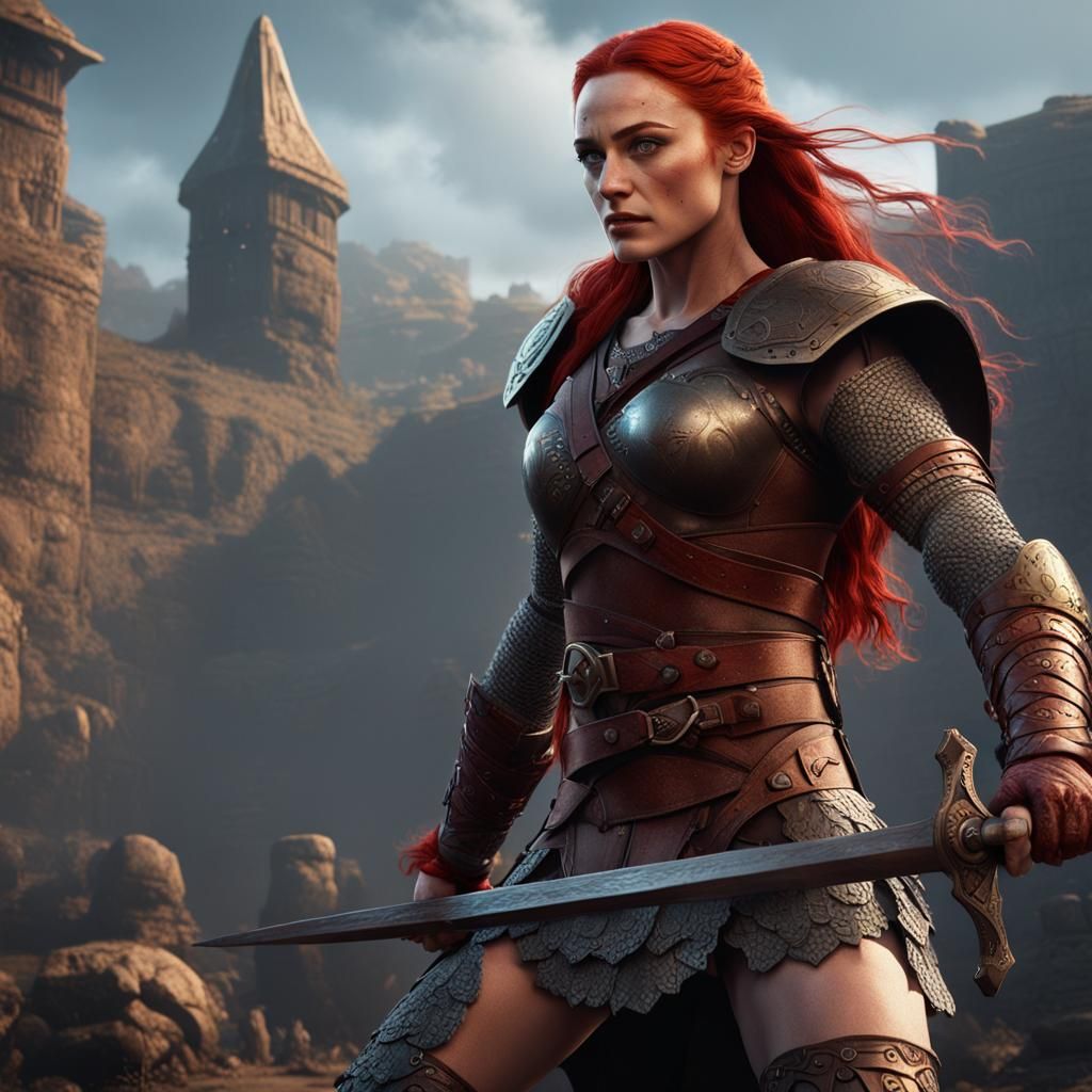 Red Sonja: Cinematic Fantasy Art in 8k