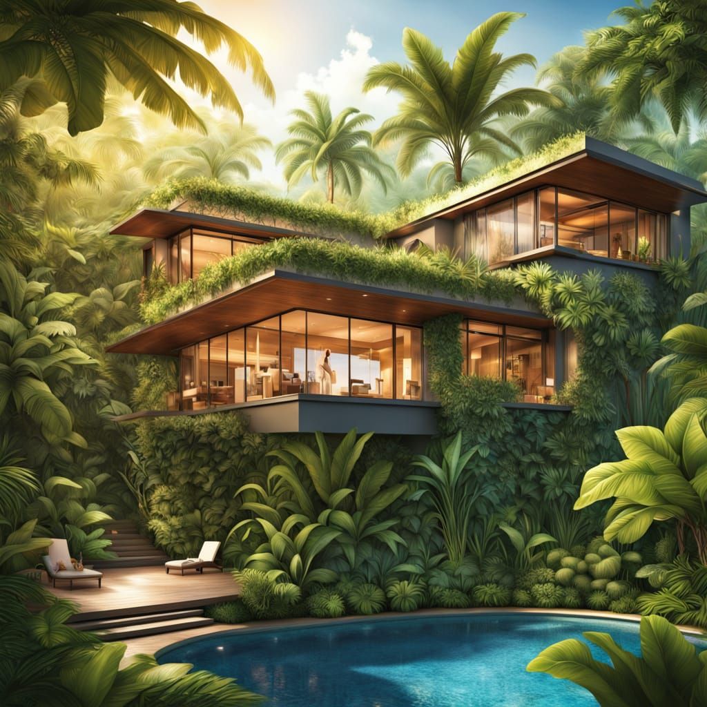 Luxurious Modern Jungle Villa in Tropical Paradise