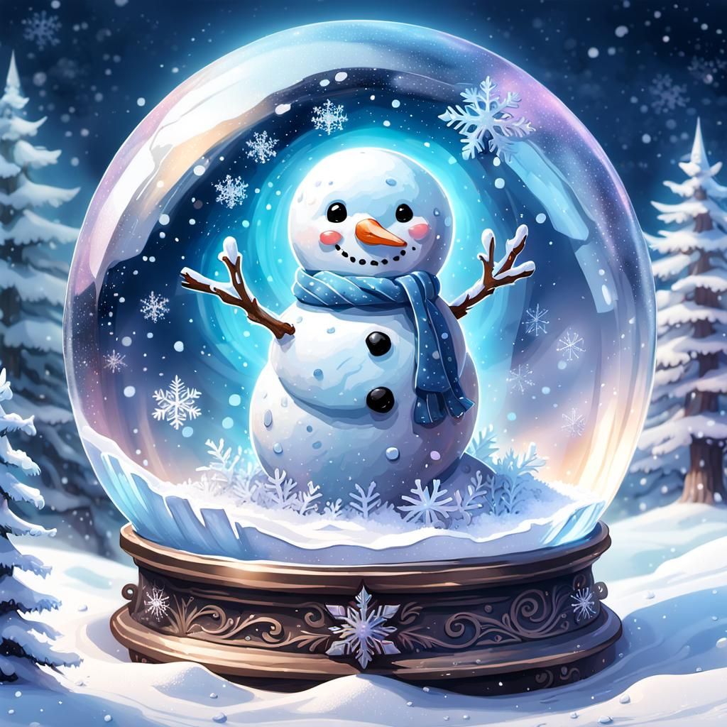 Cutest Snow Buddy in a Snow Globe