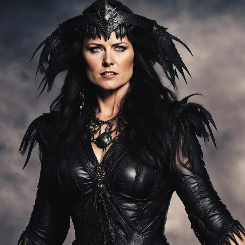 Lucy Lawless as a Dark Witch Queen