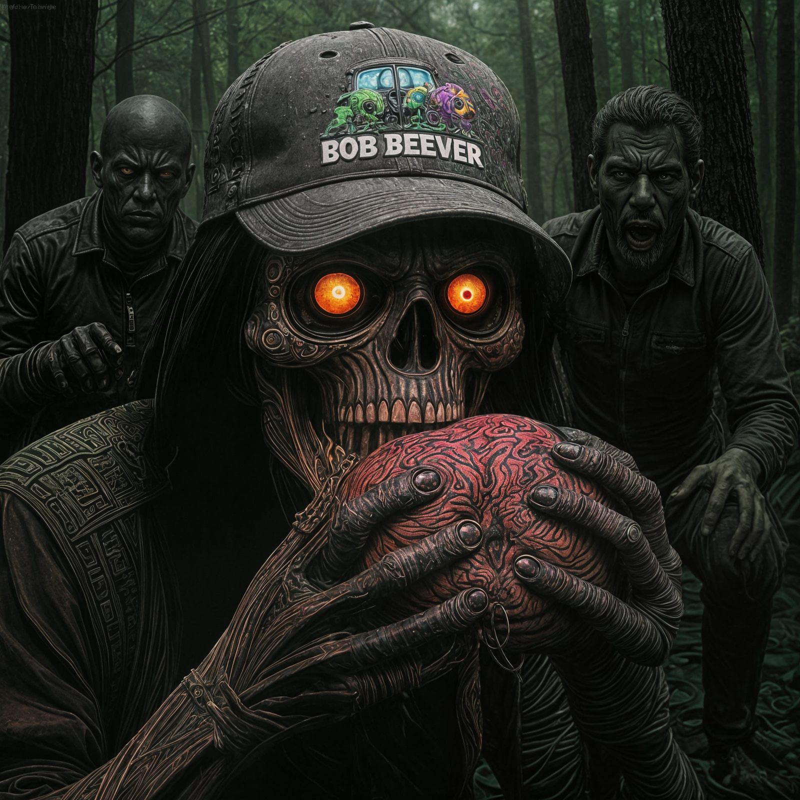 Zombie with Mullet in Underground Comix Style