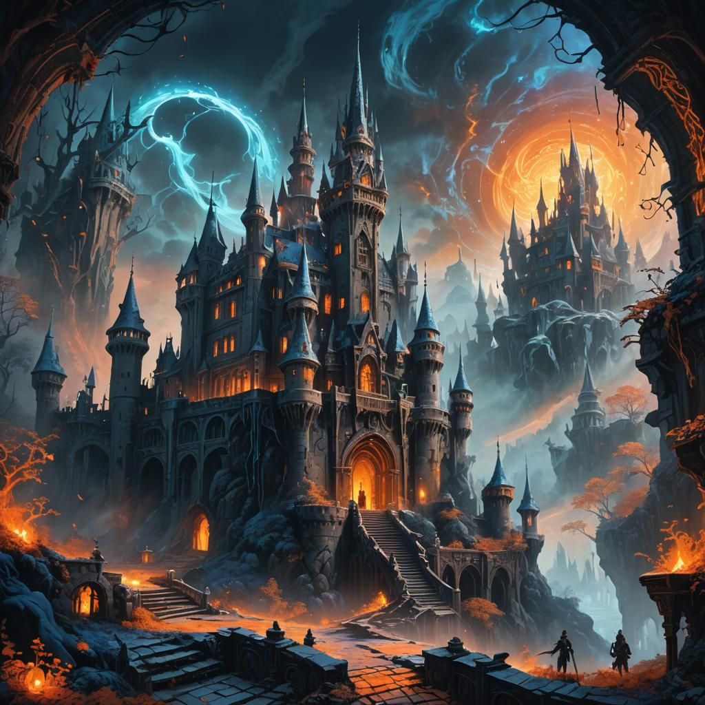 Ornate Castle in Skeleton Kingdom