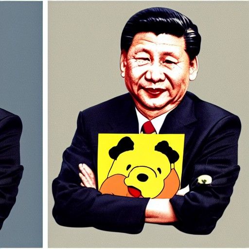 Xi Jinping and Winnie the Pooh Portrait