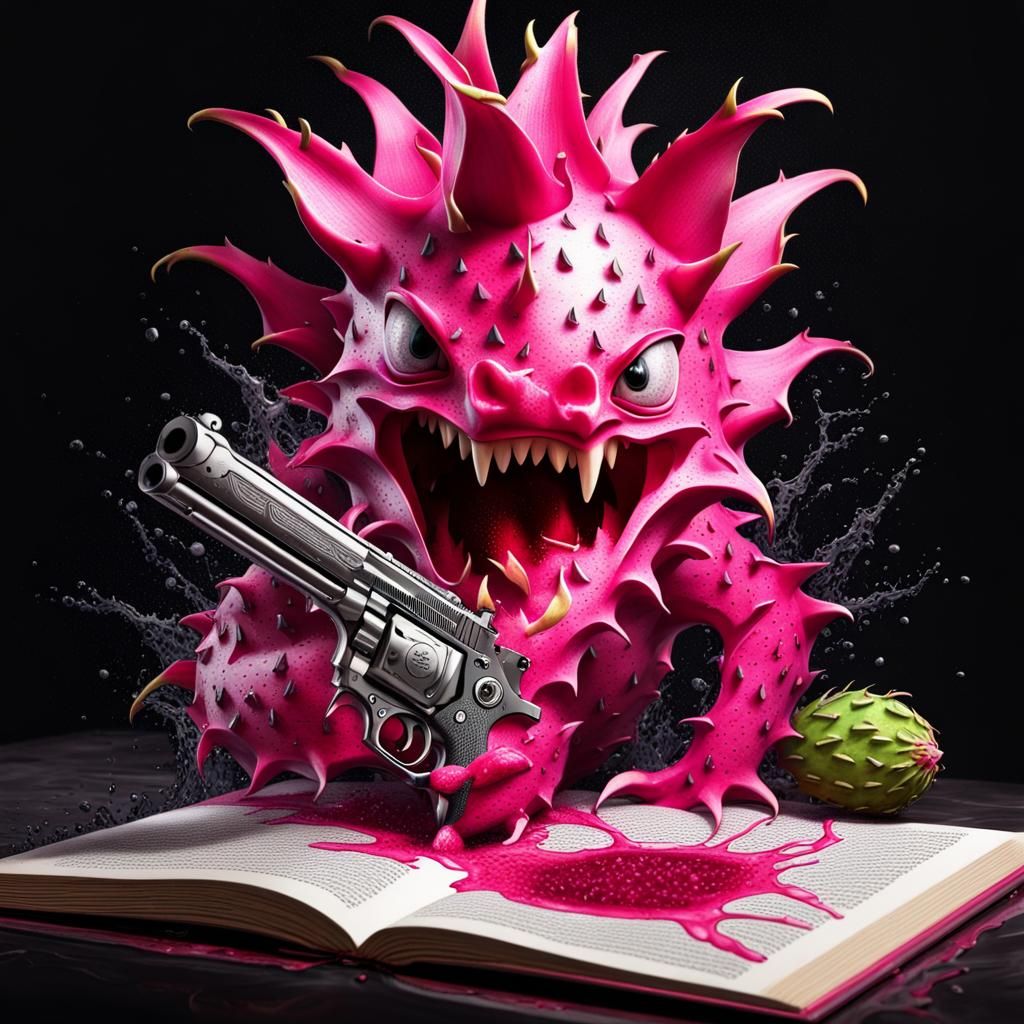 DRAGON FRUIT HOLDING GUN