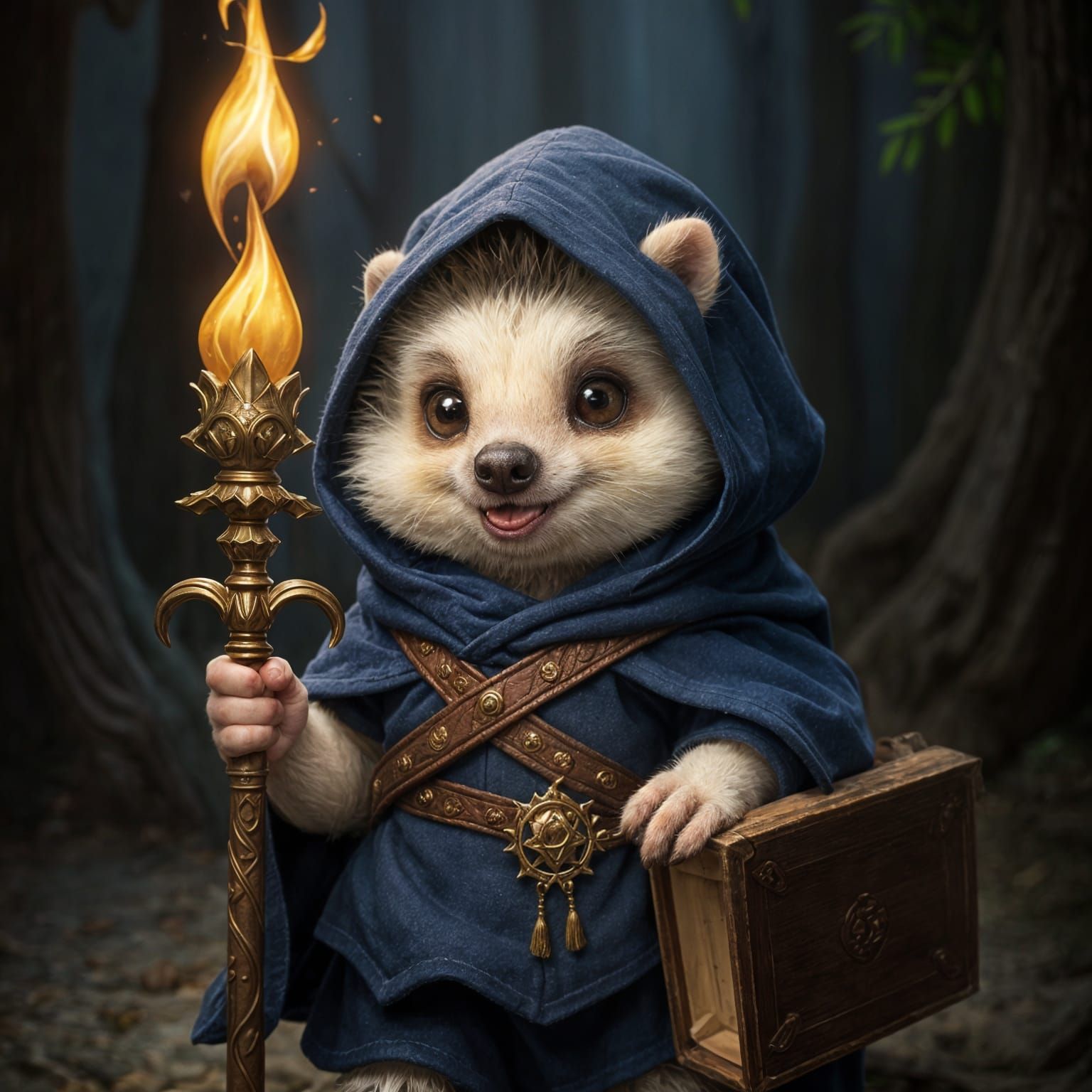 Whimsical Hedgehog Cleric Radiates Determination and Kindnes...