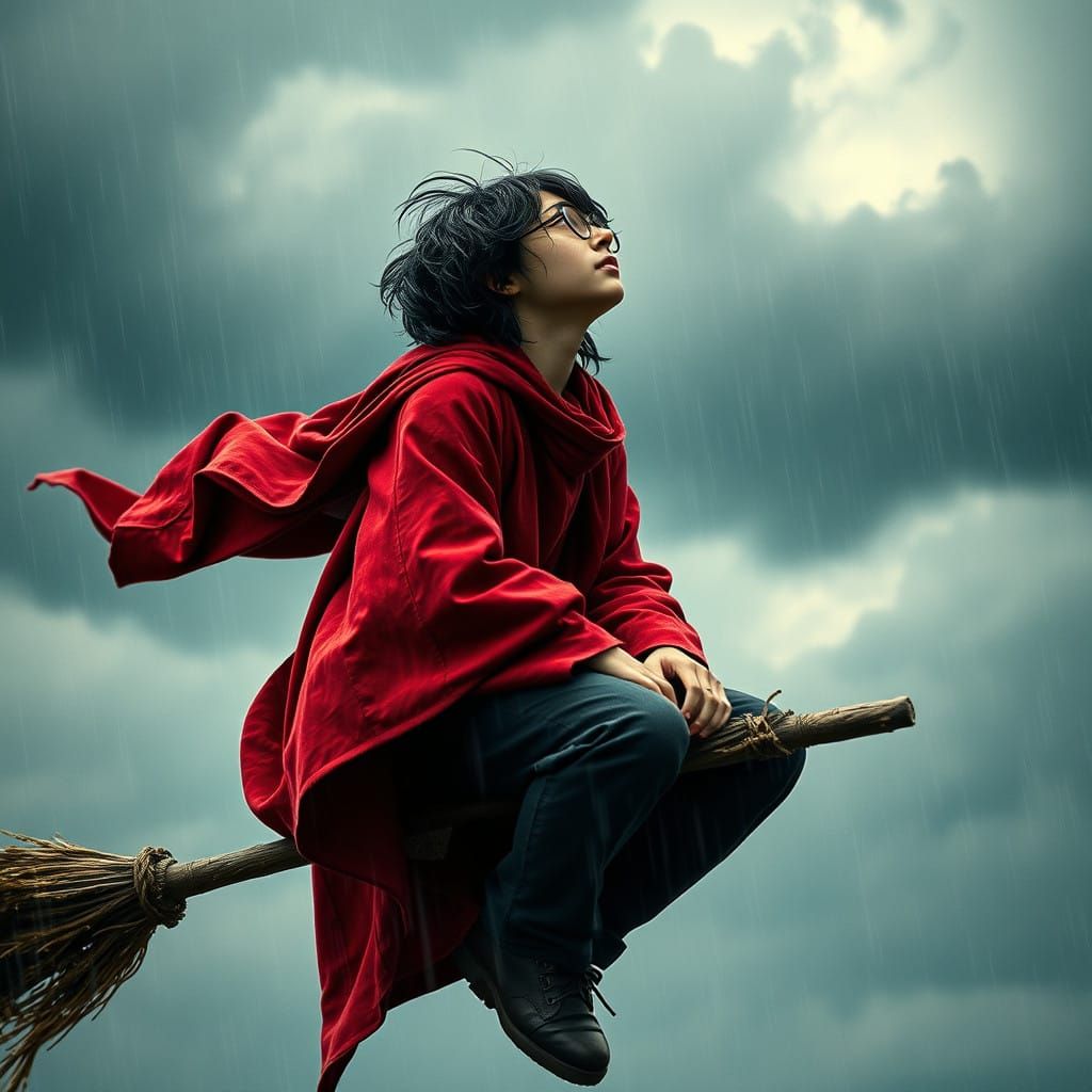 Harry Potter in Cinematic Quidditch Scene