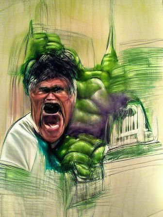 The Incredible Hulk Yelling: Digital Art Portrait