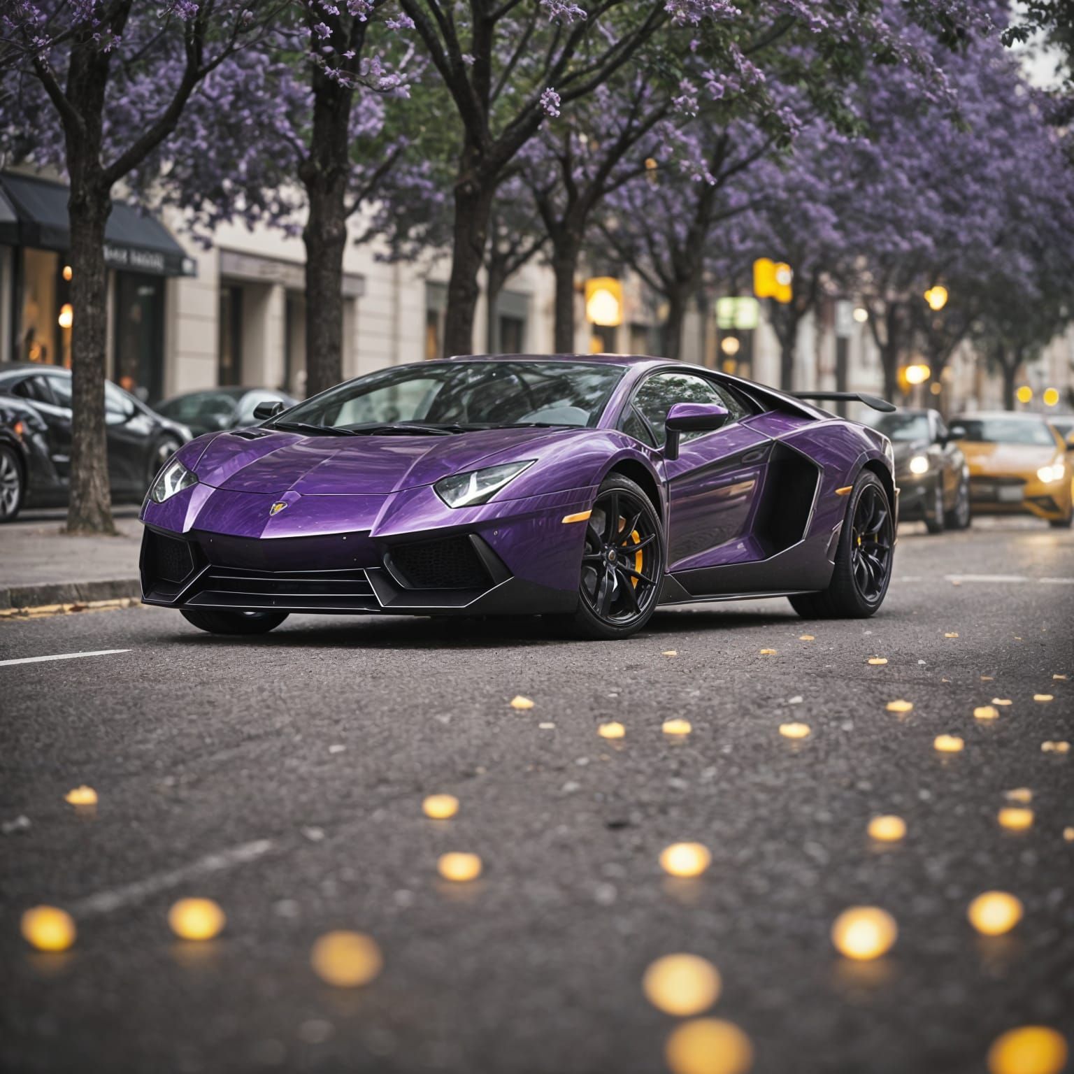 Lamborghini Aventador in royal purple