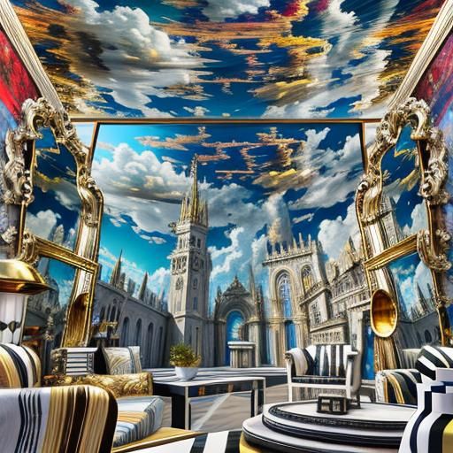 Ethereal Sky with Sunrays in Detailed 3D Render