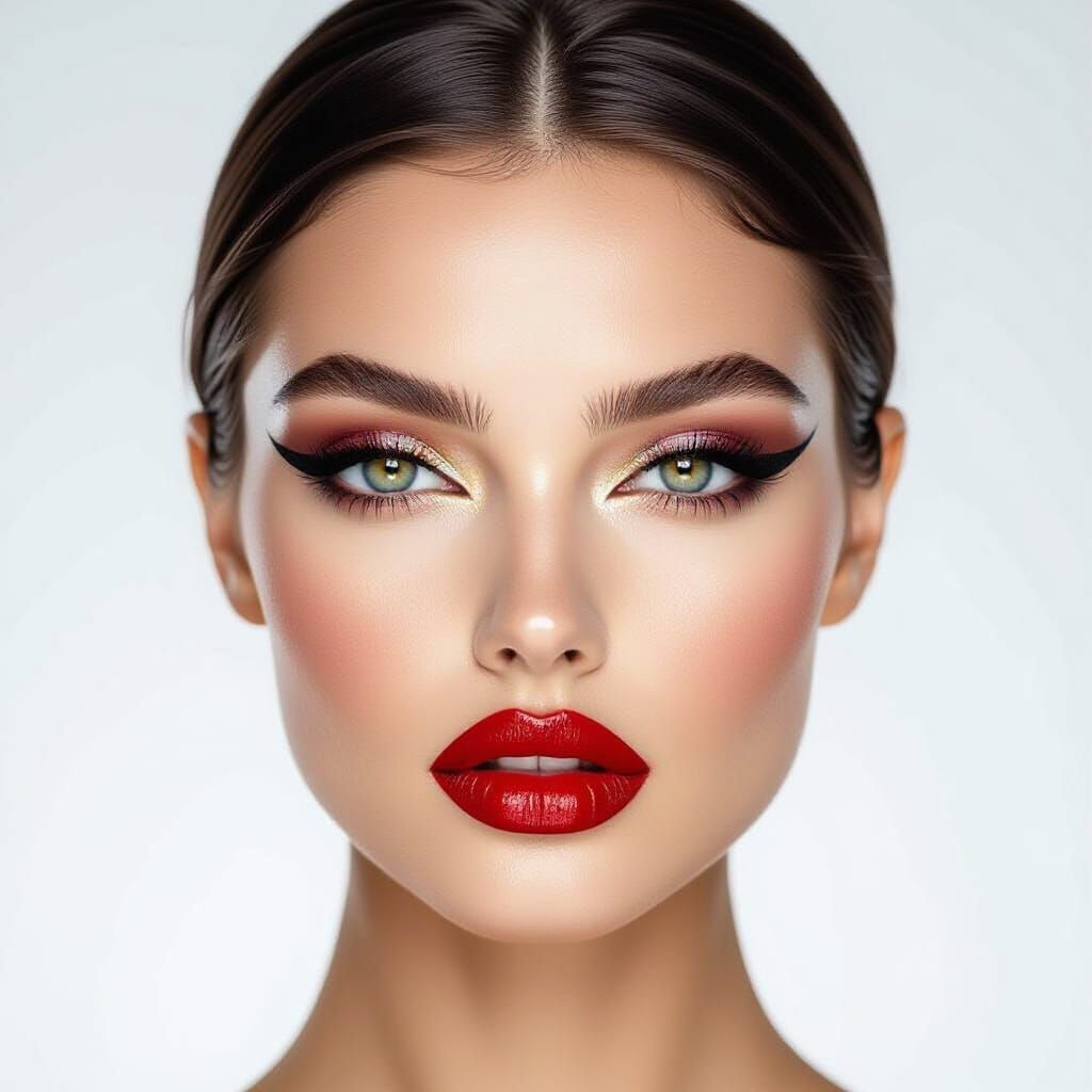 Avant-Garde Makeup on Luminous Skin