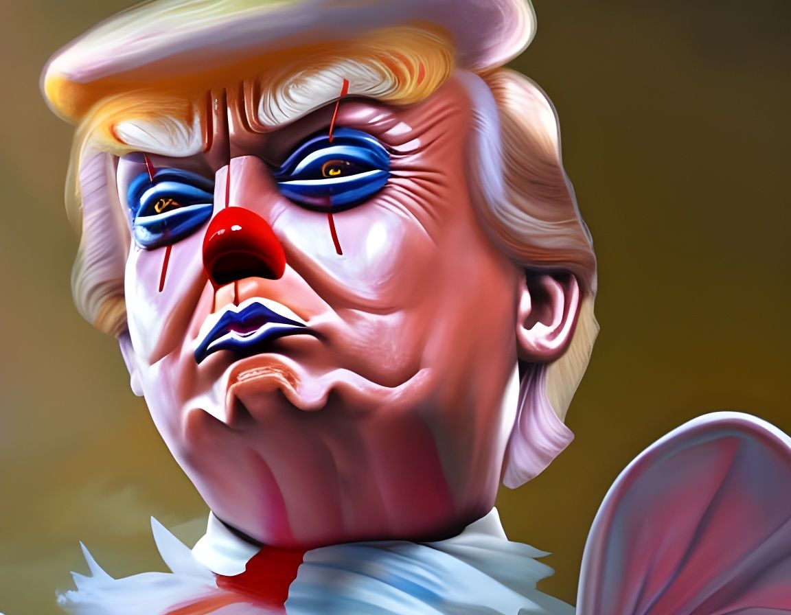 Trump as Pennywise: Hyperdetailed Digital Art Portrait