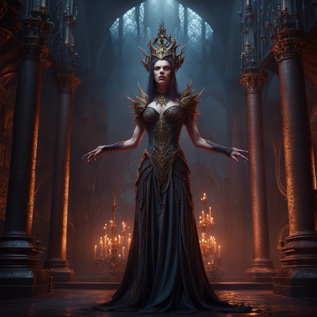 Queen of the Underworld: Detailed Matte Painting