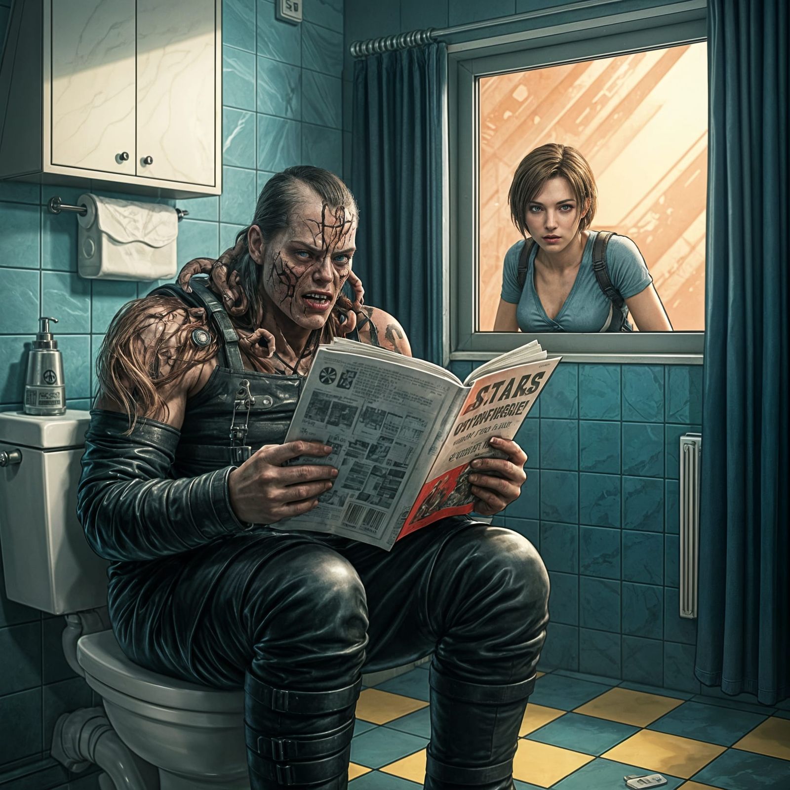 Nemesis in Bathroom: A Glimpse of Nemesis's Calm Moment