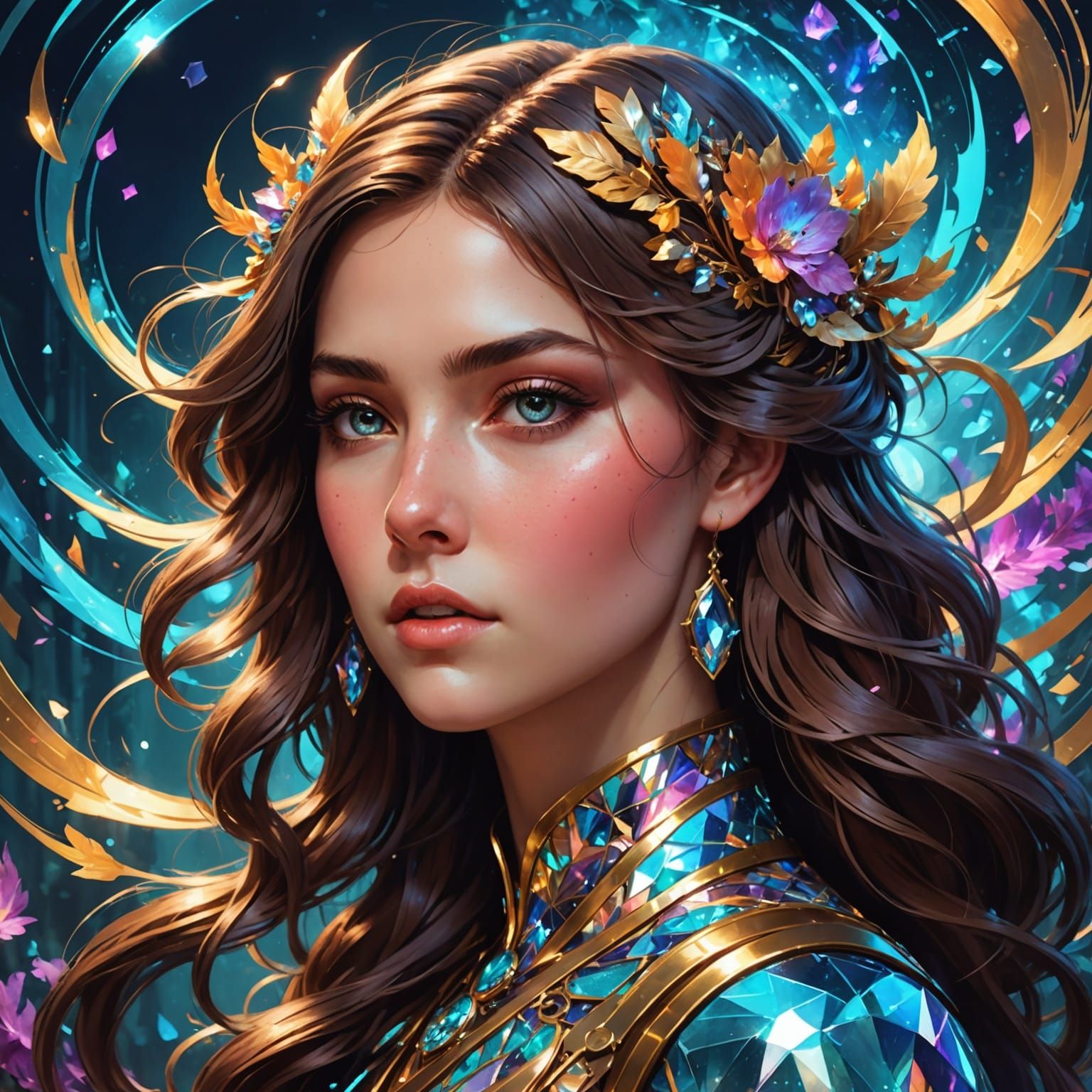 Holographic Astral Portrait by Pablo Amaringo