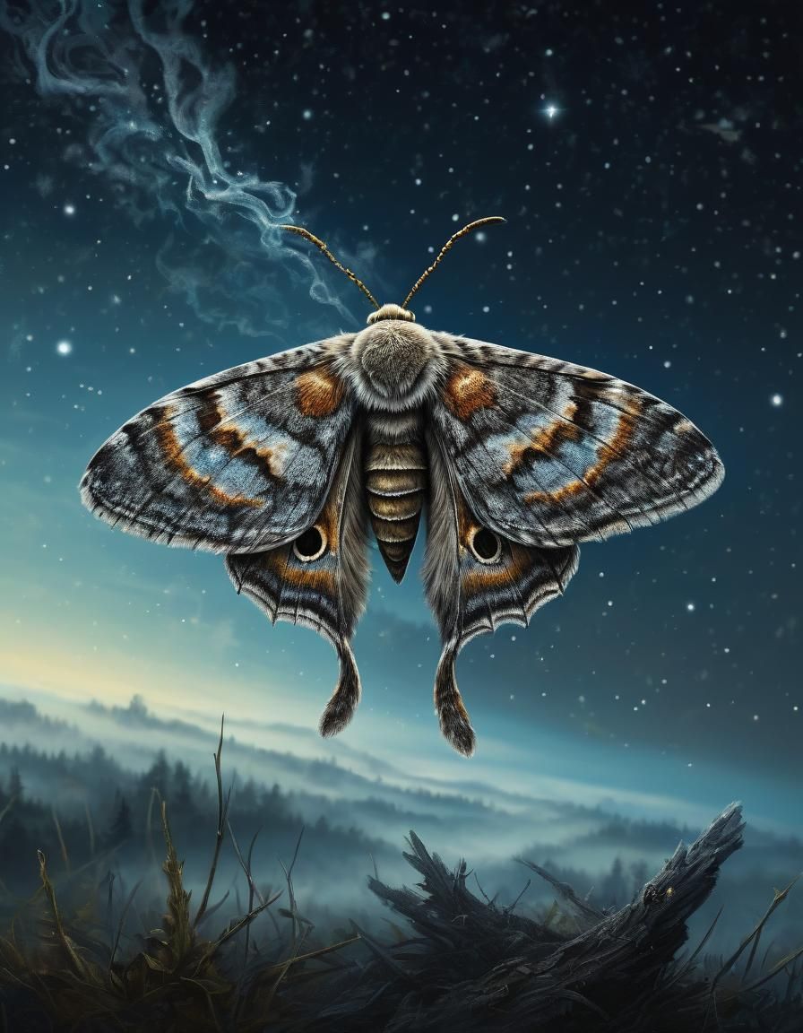 Night's Flight: A Hyperdetailed Atmospheric Painting