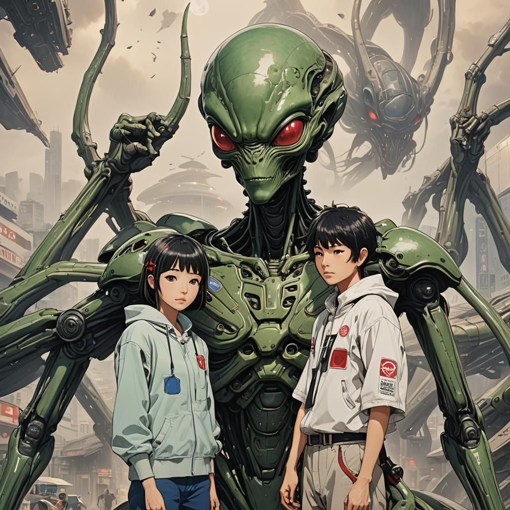 Japanese Teen's Alien Encounter: An AI Vision