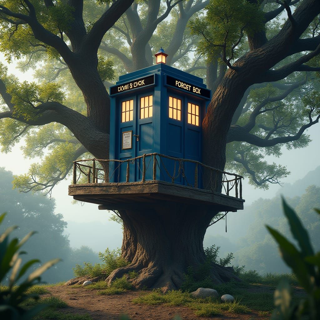 Time Traveling Treehouse in Whimsical Woodland