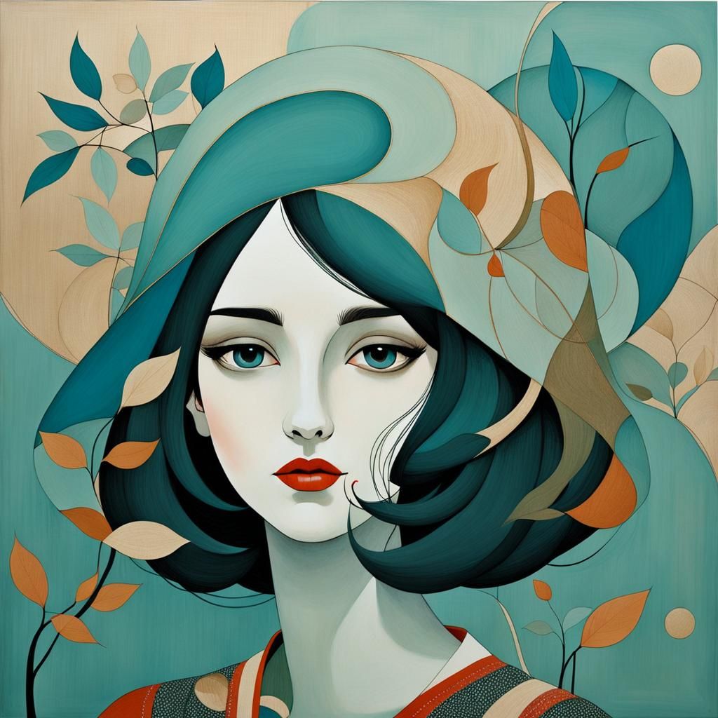 Abstract Art in Complementary Colors