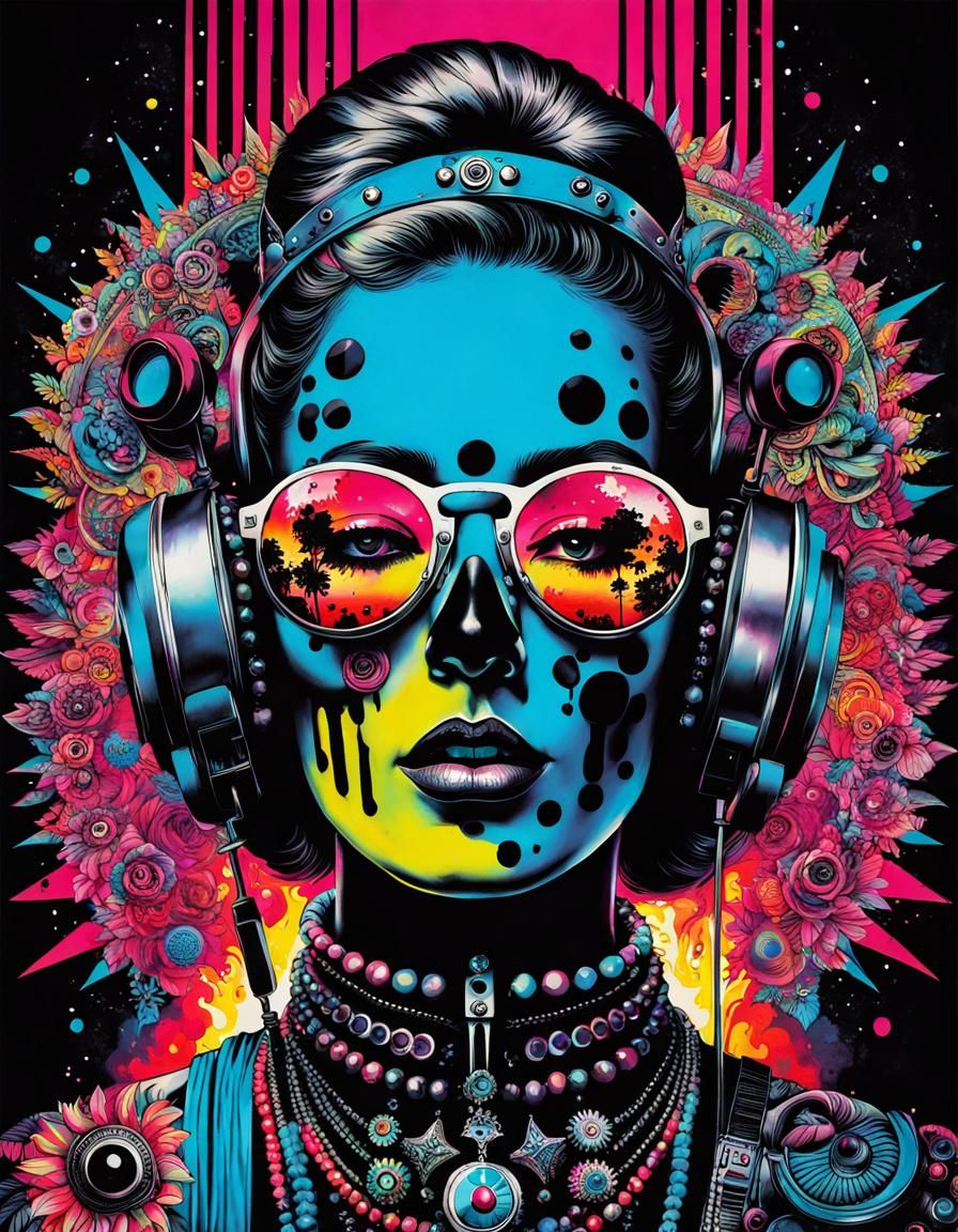 Psychedelic Trash Polka in Glowing Detail