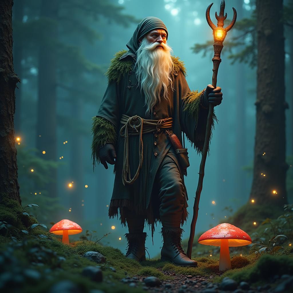 Mystical Forest Santa Claus in Fantasy Concept Art