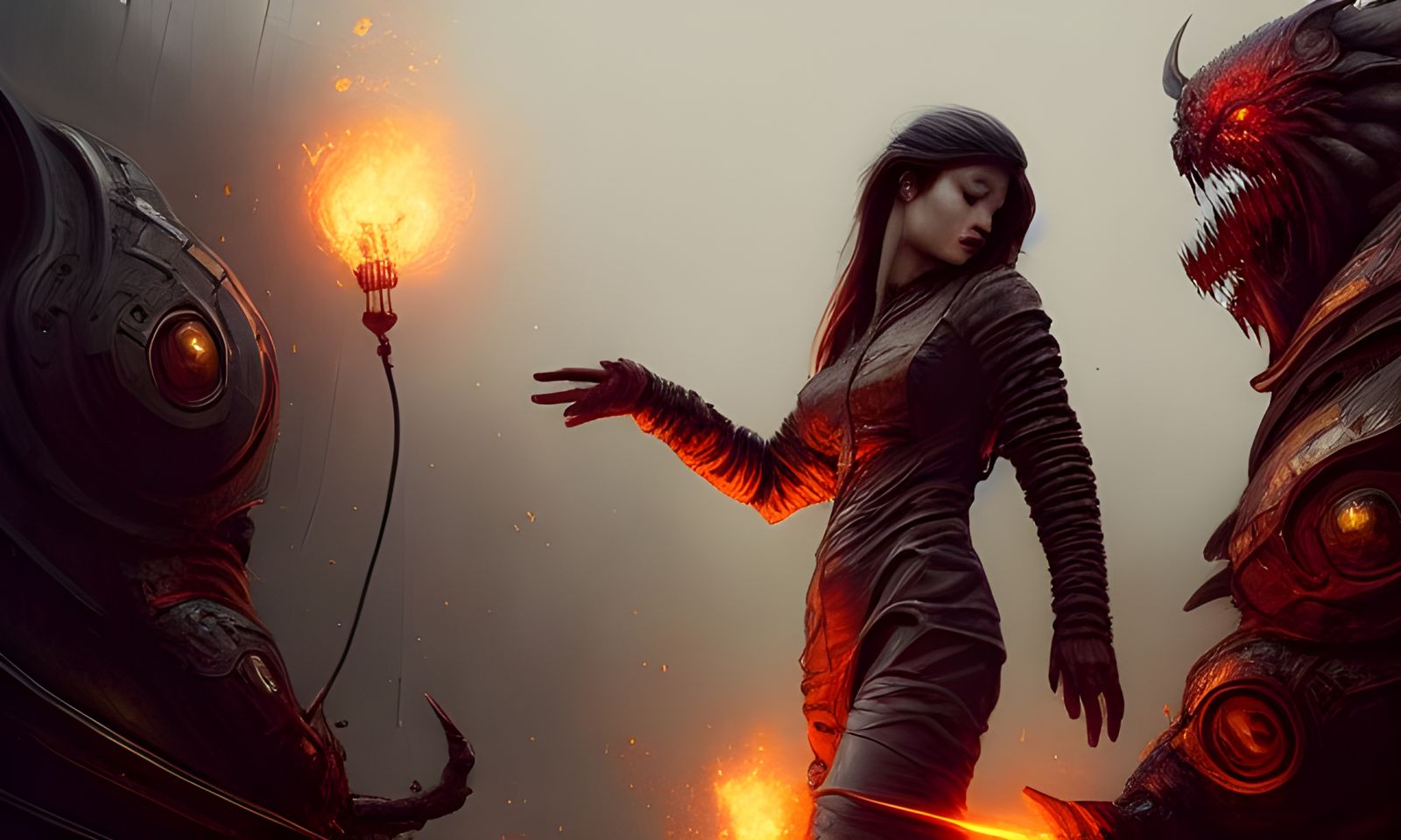 Sinister Figure Art in Hyperdetailed Digital Style