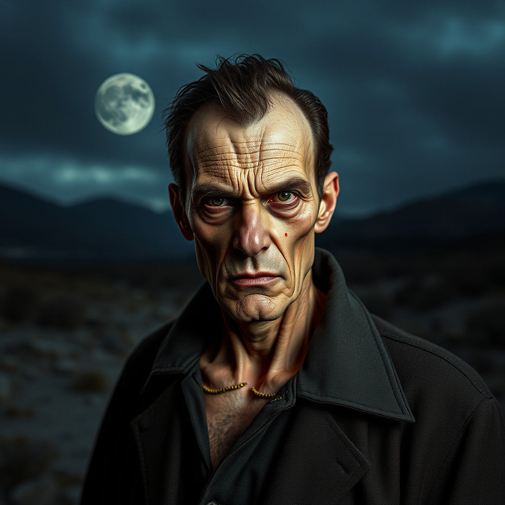 Sinister Portrait on Apocalyptic Landscape