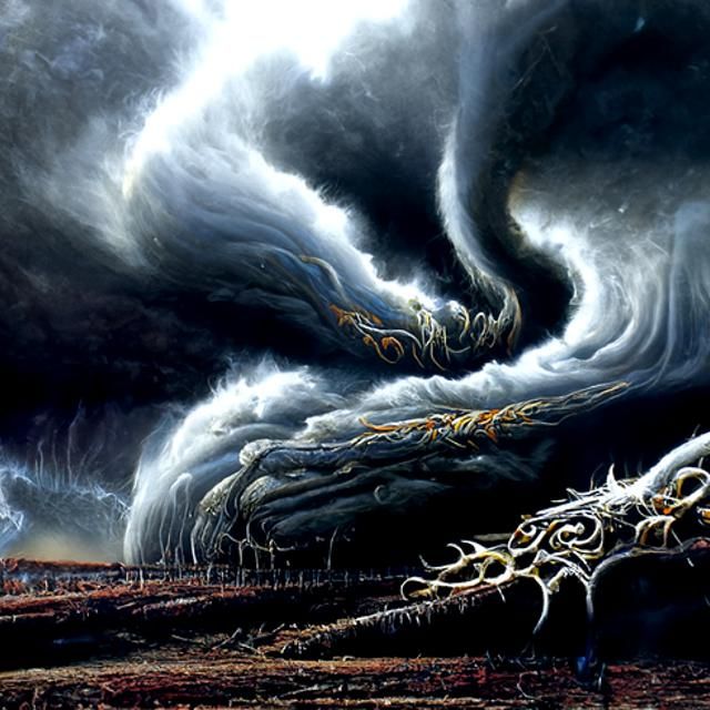 Powerful Storm Inspired by Surrealist Landscape Art