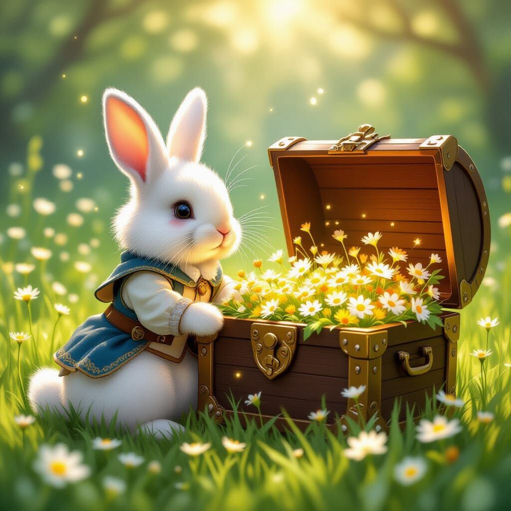 Adventurer Rabbit Finds Glowing Treasure