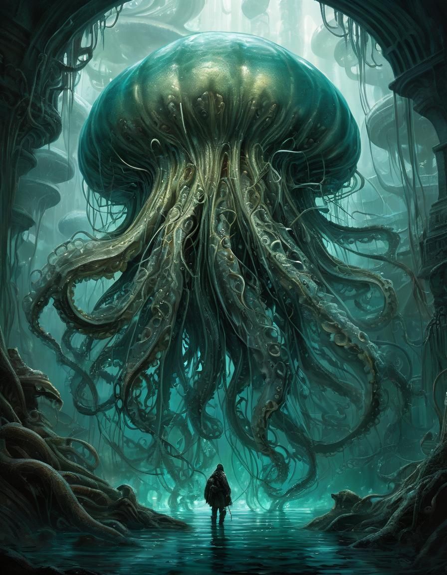 Horrific Tentacles and Tendrils in Magic Art Style