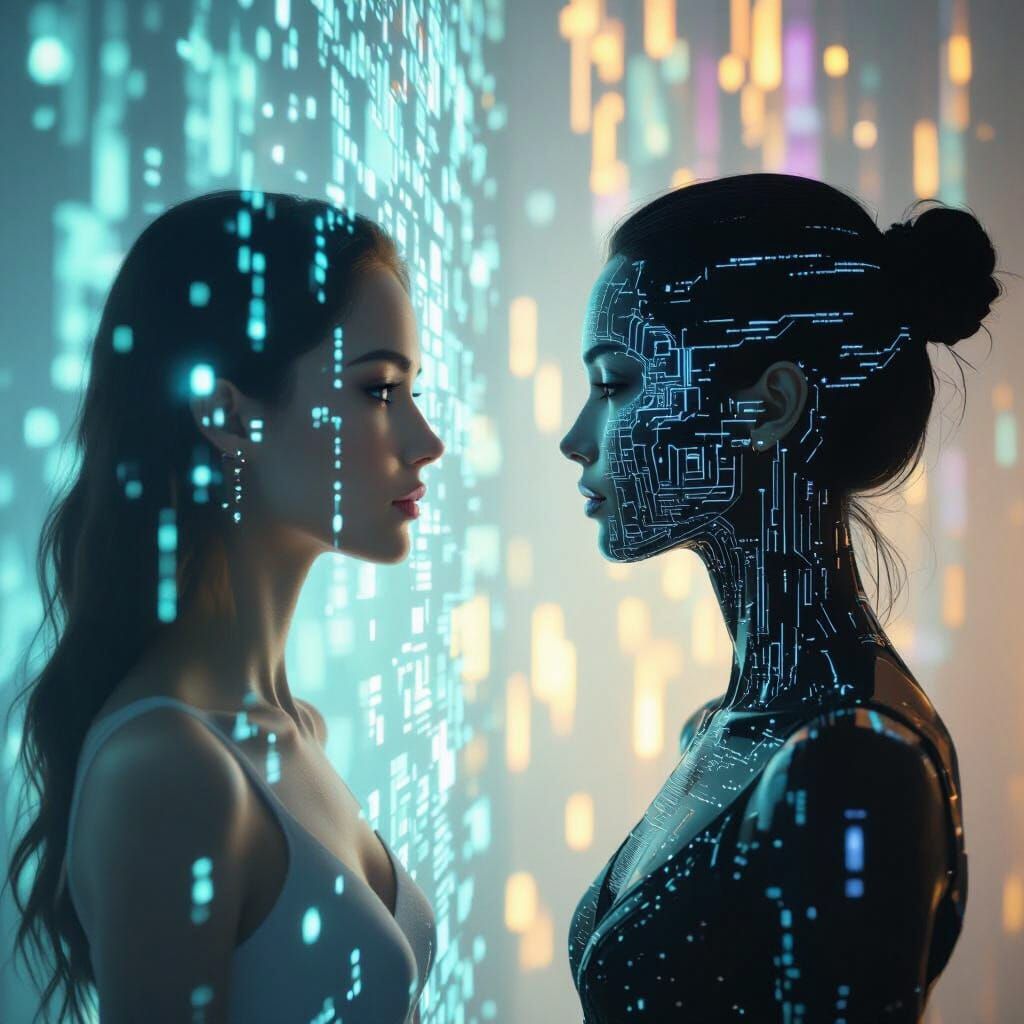 AI Hologram Entity Before Code Mirror