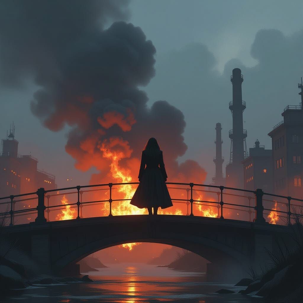 the bridge is on fire