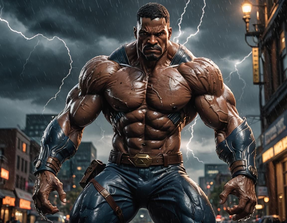 Power Man and Luke Cage in a Thunderous Marvel Comic-Inspire...