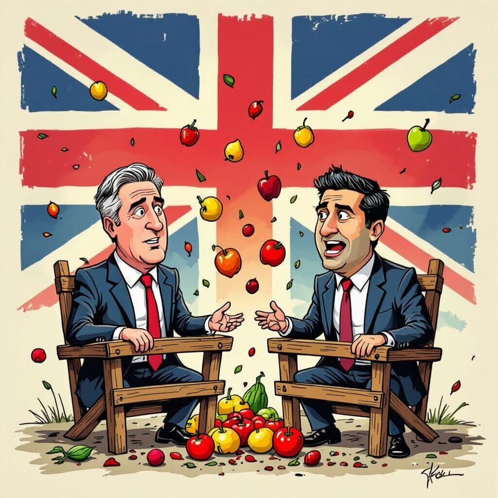 Satirical Caricatures of Politicians in Stocks