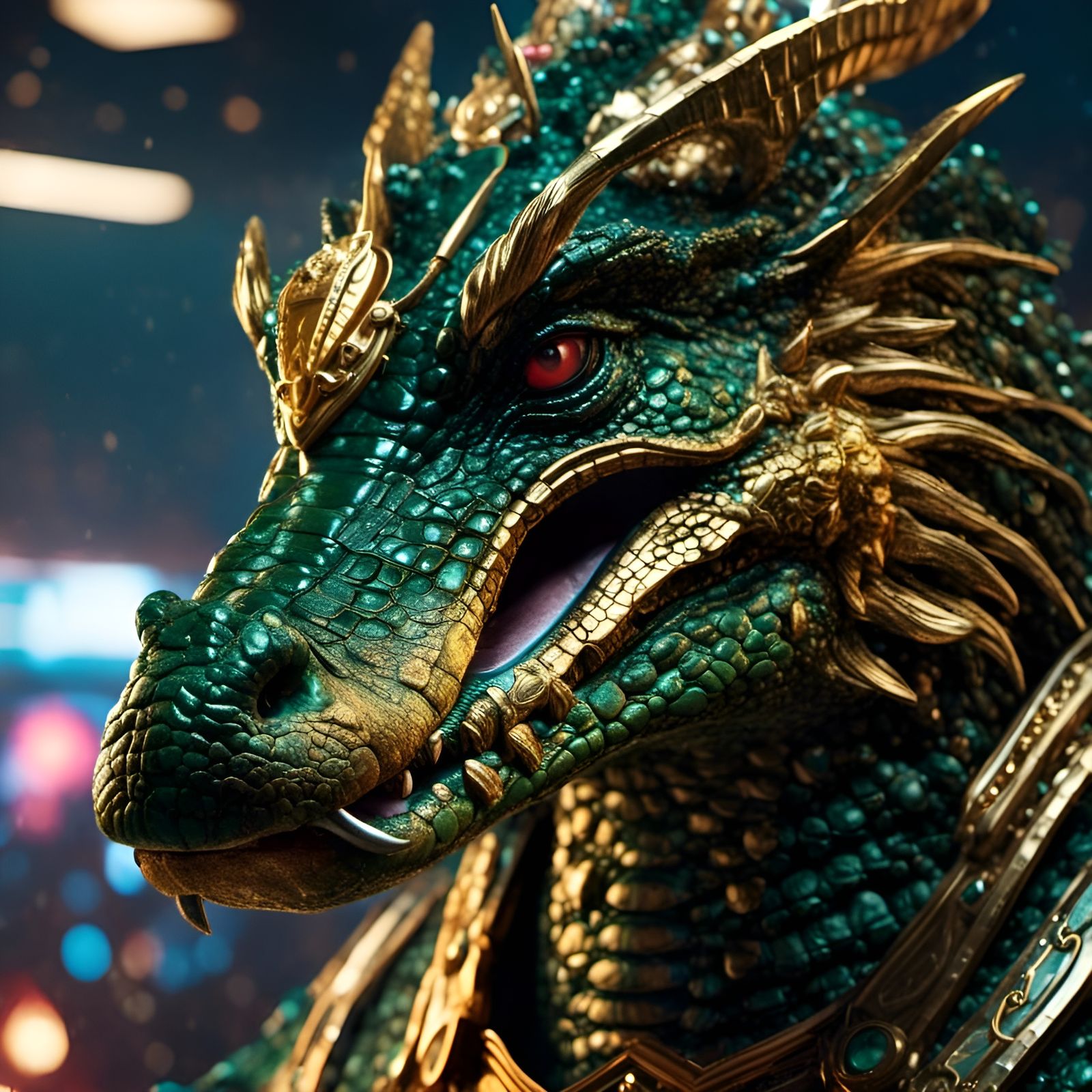 Alligator Loki Portrait in Photorealistic Style