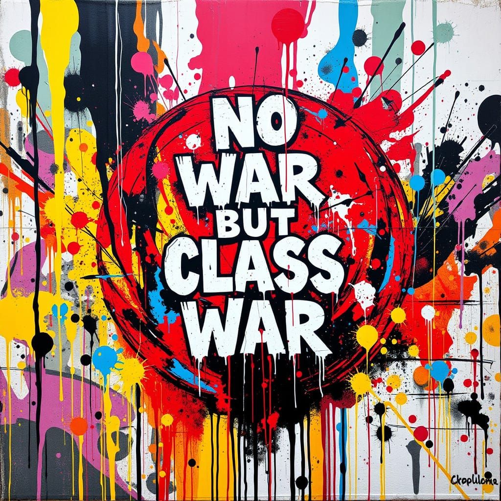 Vibrant Street Art Depicts Class War with High Contrast Colo...