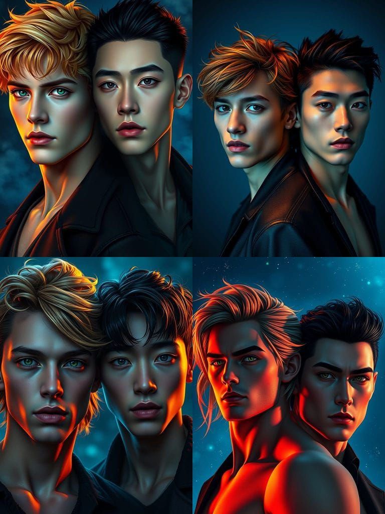 Dark Golden Retriever Vampires in Triadic Colors