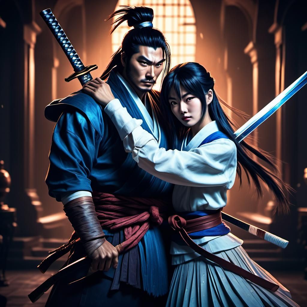 Vintage Portrait of a Romantic Couple in Monochromatic Style